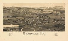 Granville 1886 Bird's Eye View 24x38, Granville 1886 Bird's Eye View